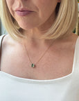Green Tourmaline Rock Candy Necklace - 14k Gold