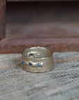 Rapids Ring - Brass + Blue Sapphire