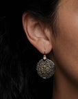 Black Pollen Bronze Earring