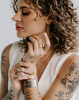 Twilight Cuff w/Rails - 18ky Gold, Oxidized Silver + VS Diamonds - KMJ Kate Maller Jewelry Jewelry - Bracelets