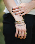 Crescent Stacker Bangle - 22k/18k Gold + Oxidized Silver - KMJ Kate Maller Jewelry Jewelry - Bracelets