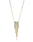 Mini Decidedly Deco Necklace - 22k/18k Gold, Oxidized Silver - KMJ Kate Maller Jewelry Jewelry - Necklaces