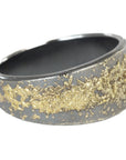 KMJ Staple Short Cigar Band - 22k Gold, Oxidized Silver - KMJ Kate Maller Jewelry Jewelry - Rings