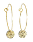 Easy Breezy Hoops with Dusted Discs, Small - 22k/18k Gold, Oxidized Silver