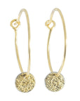Easy Breezy Hoops with Dusted Discs, Small - 22k/18k Gold, Oxidized Silver - KMJ Kate Maller Jewelry Jewelry - Earrings