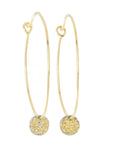 Easy Breezy Hoops with Dusted Discs, Medium - 22k/18k Gold, Oxidized Silver