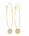 Easy Breezy Hoops with Dusted Discs, Medium - 22k/18k Gold, Oxidized Silver - KMJ Kate Maller Jewelry Jewelry - Earrings