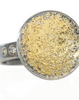 Blossom Ring - 22k Gold, Oxidized Silver + VS Diamonds