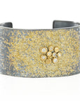 Dusted Bauble Cuff - 22ky, 18ky, Oxidized Silver + VS Diamonds - KMJ Kate Maller Jewelry Jewelry - Bracelets