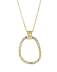 Small Dusted Carabiner Necklace - 22k/18k Gold, Oxidized Silver + VS Diamond - KMJ Kate Maller Jewelry Jewelry - Necklaces