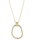 Small Dusted Carabiner Necklace - 22k/18k Gold, Oxidized Silver + VS Diamond - KMJ Kate Maller Jewelry Jewelry - Necklaces