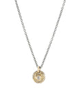 Tricia Necklace on Oxidized Silver Chain - 22k/18k/14k Gold, Oxidized Silver + VS White Diamond - KMJ Kate Maller Jewelry Jewelry - Necklaces