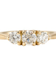 White Diamond Trio Ring - 18k Gold - KMJ Erin Cuff Jewelry - Rings