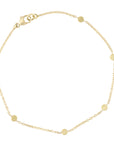 Golden Tiny Dot Station Bracelet - 18k Gold