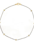 Dusted Tiny Dot Station Bracelet - 22k/18k Gold, Oxidized Silver - KMJ Kate Maller Jewelry Jewelry - Bracelets
