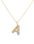 Alphabet Necklace 2.0 on 14ky Gold Chain - 22ky, 18ky, Oxidized Silver + VS Diamond