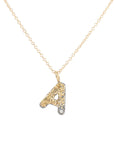 Alphabet Necklace 2.0 on 14ky Gold Chain - 22ky, 18ky, Oxidized Silver + VS Diamond - KMJ Kate Maller Jewelry Jewelry - Necklaces