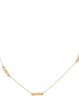 Ripple Station Necklace - 14k Gold + Diamond - KMJ Cameron Clark Jewelry - Necklaces