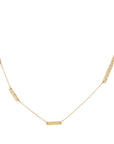 Ripple Station Necklace - 14k Gold + Diamond - KMJ Cameron Clark Jewelry - Necklaces