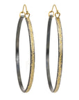 Chelsea Hoops - Large - 22k/18k Gold + Oxidized Silver - KMJ Kate Maller Jewelry Jewelry - Earrings