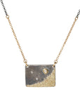 Night Sky Necklace - 22k/14k Gold, Oxidized Silver + VS White Diamonds