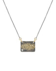 City Block Necklace - 22k/14k Gold, Oxidized Silver + Diamonds - KMJ Kate Maller Jewelry Jewelry - Necklaces