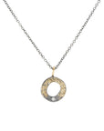 Alphabet Necklace 2.0 on Oxidized Silver Chain - 22ky, 14ky, Oxidized Silver + VS Diamond - KMJ Kate Maller Jewelry Jewelry - Necklaces