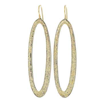Elliptic Earrings - Large - 22ky Gold, 18ky Gold + Oxidized Silver
