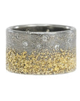 Dusted Slice Band + Diamonds - 22k, Oxidized silver + VS Diamonds - KMJ Kate Maller Jewelry Jewelry - Rings