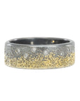 Dusted Slice Band + Diamonds - 22k, Oxidized silver + VS Diamonds - KMJ Kate Maller Jewelry Jewelry - Rings