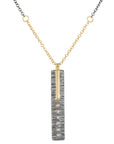 Mini Classic Aspen Necklace - 18k gold, Oxidized Silver + Reclaimed Diamonds