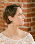 Black + Gold Triple Drop Scattered Diamond Earrings - 18ky Gold, Oxidized Silver + VS Diamonds - KMJ Kate Maller Jewelry Jewelry - Earrings