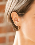 Traveler Huggie Hoops - 18k Gold, Oxidized Silver + Reclaimed Diamonds - KMJ Kate Maller Jewelry Jewelry - Earrings