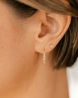 18k Petite Gold + Diamond Studs - 18ky Gold + VS Diamonds