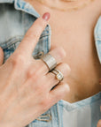 OOAK 1.5ct Grey Cushion Cut Diamond Ring - 18ky, 18kpw Gold + Diamonds 6.25 - KMJ Kate Maller Jewelry Jewelry - Rings
