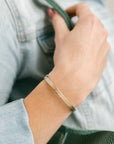 KMJ Essential Hinged Bangle - 22ky, 18ky + Oxidized Silver - KMJ Kate Maller Jewelry Jewelry - Bracelets