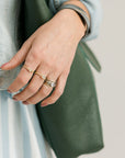 OOAK Round Rose Cut Salt + Pepper Diamond Ring + Scattered VS Diamonds - 18k Palladium White Gold + Diamonds 7 - KMJ Kate Maller Jewelry Jewelry - Bridal