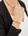 KMJ Essential Hinged Bangle + Diamonds - 22ky, 18ky, Oxidized Silver + VS Diamonds - KMJ Kate Maller Jewelry Jewelry - Bracelets