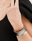 Breezy Bop Cuff - 22k Gold Dust, Oxidized Argentium Silver + Reclaimed Diamonds - KMJ Kate Maller Jewelry Jewelry - Bracelets