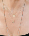 Alphabet Necklace 2.0 on 14ky Gold Chain - 22ky, 18ky, Oxidized Silver + VS Diamond - KMJ Kate Maller Jewelry Jewelry - Necklaces