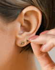 Cognac Rose Cut Kite Studs - 18ky + Reclaimed Diamonds - KMJ Kate Maller Jewelry Jewelry - Earrings