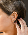 Cognac Rose Cut Kite Studs - 18ky + Reclaimed Diamonds - KMJ Kate Maller Jewelry Jewelry - Earrings