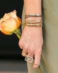 Walking on the Moon Cuff 2.0 - 22k/18k Gold, Oxidized silver + VS Diamonds - KMJ Kate Maller Jewelry Jewelry - Bracelets