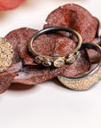 KMJ Staple Short Cigar Band - 22k Gold, Oxidized Silver