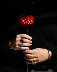 KMJ Staple Tall Cigar Band - 22k Gold, Oxidized Silver - KMJ Kate Maller Jewelry Jewelry - Rings