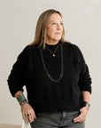 14k Organic Black + Gold Chain Link Necklace - 22k/14k Gold + Oxidized Silver - KMJ Kate Maller Jewelry Jewelry - Necklaces