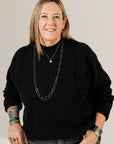 Organic Chain Link Necklace - 18k Gold Fused with Oxidized Silver - KMJ Kate Maller Jewelry Jewelry - Necklaces
