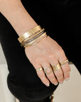 18k Aspen Squared Cuff - 18k Gold + Reclaimed VS Diamonds