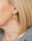 Fav Gold Hoops - 18ky Gold + VS Diamonds