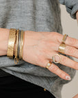 18k Aspen Squared Cuff - 18k Gold + Reclaimed VS Diamonds